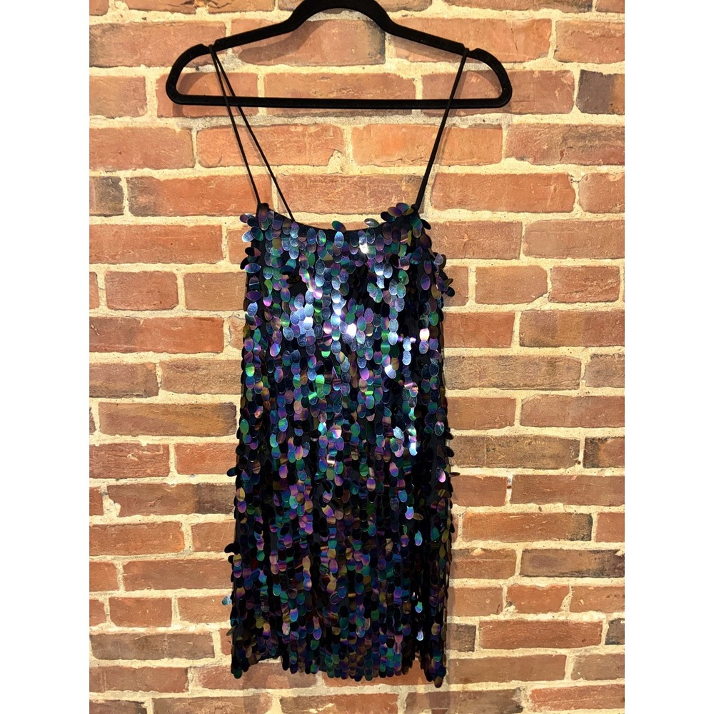 Free People Disco‎ Sequin Mini Dress Formal Spaghetti Strap